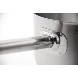 Vogue Stainless Steel Saucepan With Lid 24cm