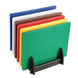 Special Offer Hygiplas Low Density Chopping Boards and Knife Set (6 Boards Pack)