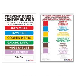 Hygiplas High Density Chopping Board Set Large 610x455x12mm (6 Pack)