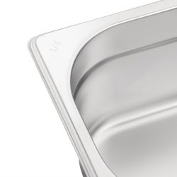 Vogue Stainless Steel Gastronorm Container Kit 1/4