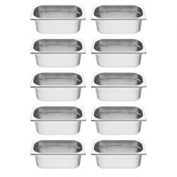 Vogue Stainless Steel Gastronorm Container Kit 1/4