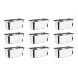 Vogue Stainless Steel Gastronorm Tray Set 9 x 1/3
