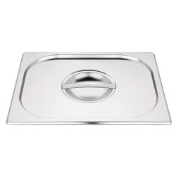 Vogue Stainless Steel Gastronorm Tray Set 2 x 1/2 with Lids