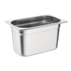 Vogue Stainless Steel Gastronorm Tray Set 4 1/4 with Lids