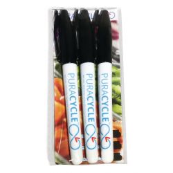 Puracycle Reusable Day Bottle Label Pack (25 Labels, 2 Cloths) + Free Pens