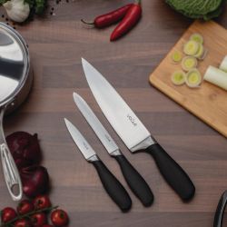Vogue Prep Like A Pro 3-Piece Soft Grip Knife Set