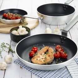 Vogue Cook Like A Pro 3-Piece Aluminium Non-Stick Frying Pan and Saut Pan Set