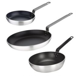 Vogue Cook Like A Pro 3-Piece Aluminium Non-Stick Frying Pan and Saut Pan Set