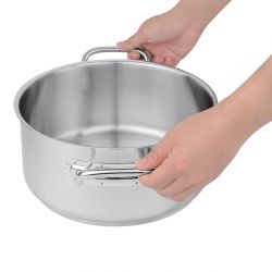 Vogue Stainless Steel Casserole Pan 24cm