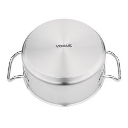 Vogue Stainless Steel Casserole Pan 24cm