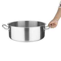 Vogue Stainless Steel Casserole Pan 36cm