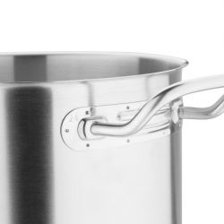 Vogue Stainless Steel Deep Stock Pot 24cm