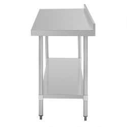 Vogue Stainless Steel Table with Upstand 600(D)mm