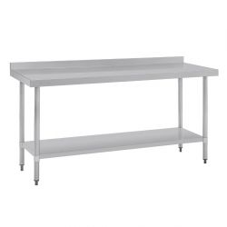 Vogue Stainless Steel Table with Upstand 600(D)mm