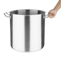 Vogue Stainless Steel Deep Stock Pot 36cm