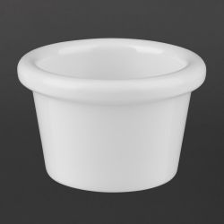 Olympia Kristallon Melamine Plain Ramekins White 63mm (12 pack)