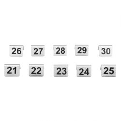 Olympia Stainless Steel Table Numbers 21-30 (10 Pack)