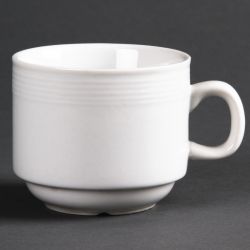 Olympia Linear Stacking Tea Cups 200ml 7oz (12 Pack)