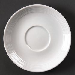 Olympia Linear Stacking Saucers White 60mm (12 Pack)