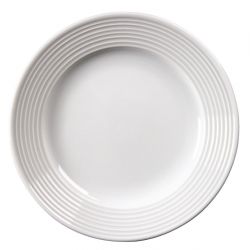 Olympia Linear Wide Rimmed Plates White 165mm (12 pack)