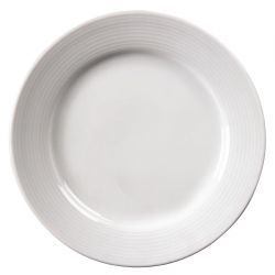 Olympia Linear Wide Rimmed Plates White 200mm (12 pack)