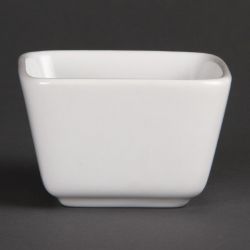 Olympia Whiteware Tall Square Mini Dishes 75mm (12 Pack)