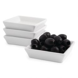 Olympia Flat Square Miniature Dishes 80mm (12 Pack)