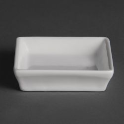 Olympia Flat Square Miniature Dishes 80mm (12 Pack)