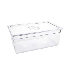 Vogue Polycarbonate 1/1 Gastronorm Container 200mm Clear