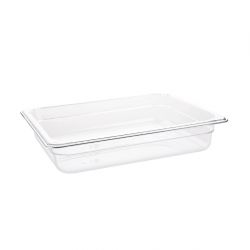 Vogue Polycarbonate 1/2 Gastronorm Container 65mm Clear