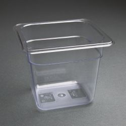 Vogue Polycarbonate 1/6 Gastronorm Container Clear