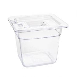 Vogue Polycarbonate 1/6 Gastronorm Container Clear