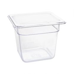 Vogue Polycarbonate 1/6 Gastronorm Container Clear