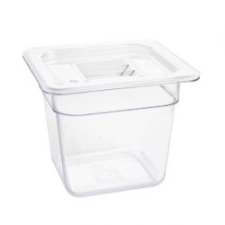 Vogue Polycarbonate 1/6 Gastronorm Container Clear