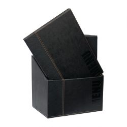 Securit Contemporary Menu Covers and Storage Box A4 Black (20 pack)