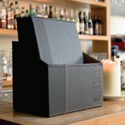 Securit Contemporary Menu Covers and Storage Box A4 Black (20 pack)