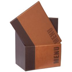 Securit Contemporary Menu Covers and Storage Box A4 Tan (20 pack)