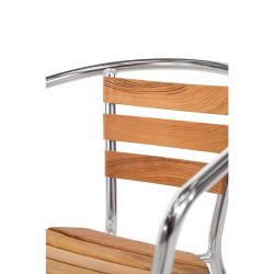 Bolero Aluminium and Ash Chairs (4 pack)