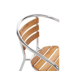 Bolero Aluminium and Ash Chairs (4 pack)