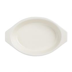 Vogue Black Cast Iron Oval Gratin Dish 650ml