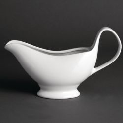 Olympia Whiteware Gravy Boats 340ml 12oz (6 Pack)