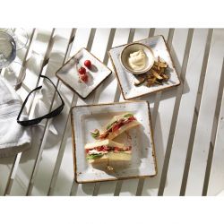Steelite Craft Melamine Square Plates White 178mm (Pack of 6)