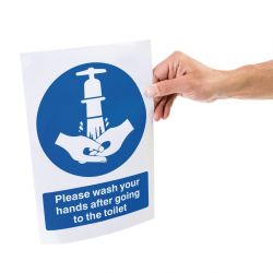 Vogue Toilet Wash Hands Sign