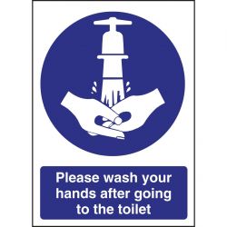 Vogue Toilet Wash Hands Sign