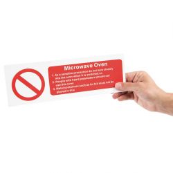 Vogue Microwave Oven Safety Sign