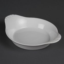 Olympia Whiteware Round Eared Dishes 220mm (6 Pack)