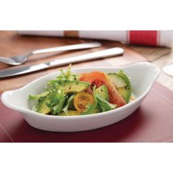Olympia Whiteware Oval Eared Dishes 204mm (6 Pack)