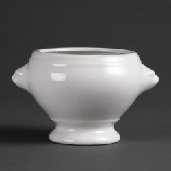 Olympia Whiteware Lion Head Soup Bowls 475ml/16.5oz (6 Pack)