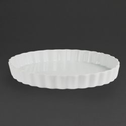Olympia Whiteware Flan Dishes 265mm (6 Pack)