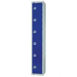 Elite Six Door 300mm Deep Lockers Blue